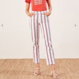Reformation Roper Jean in Grenada Stripe